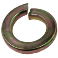 Medium Split Locker Washer Zinc Yellow